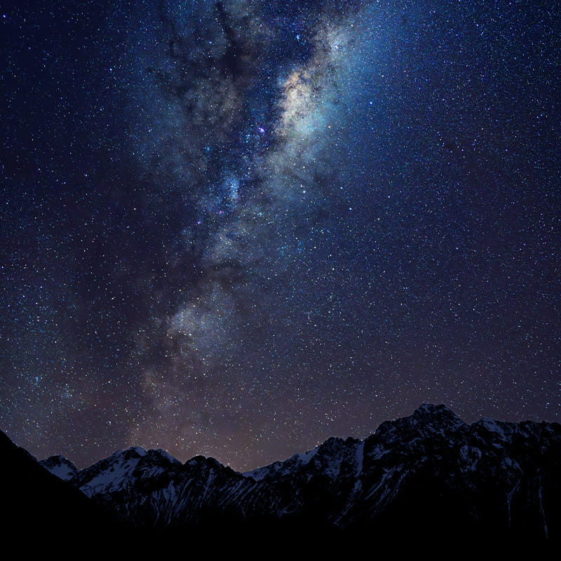 Location Summer Evenings & Atmosphere nighttime photo of Milky way on a clear night sky above the mountain peaks